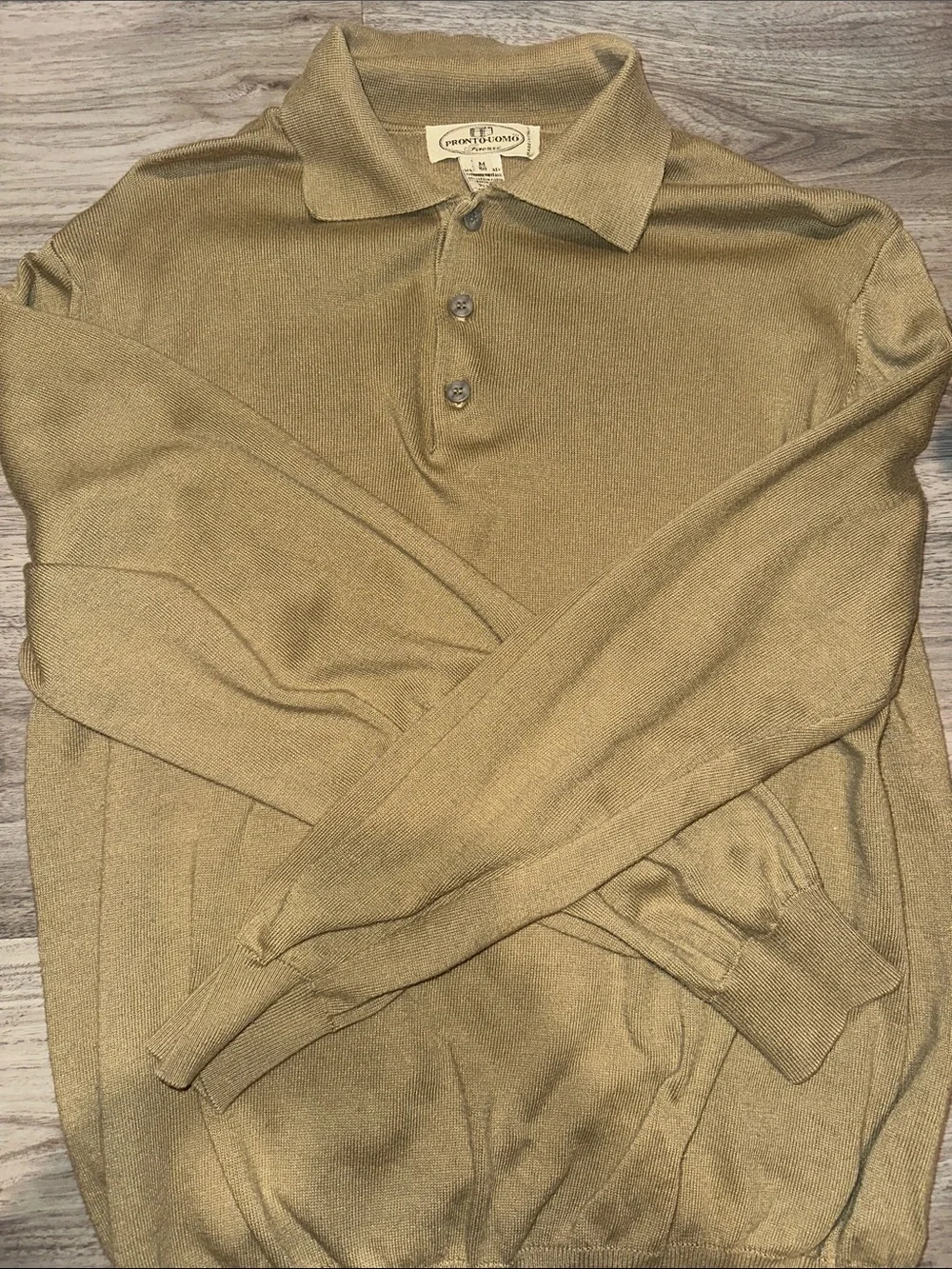 Pronto Uomo Men's Polo Shirt - Tan Made in Italy